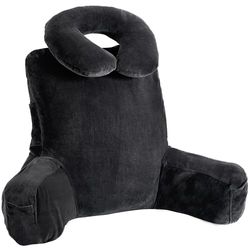 Rengue Extra Large 31" Bed Rest Pillow (Black)