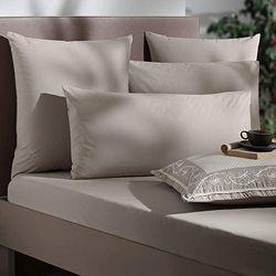 Hisar Home Stanley Hamilton Hisar Cottage Collection - Lenzuolo con angoli in 100% cotone egiziano, 300 fili, per letto singolo, matrimoniale, king e super king, Cammello/Lino, Super King Size