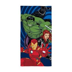 Character World Serviette Officielle Disney Marvel Avengers | Toucher Super Doux, Motif Hulk Ironman Hero | Parfait pour la Maison, Le Bain, la Plage et la Piscine | Taille Unique 140 cm x 70 cm