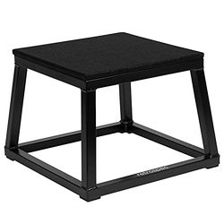 Retrospec Leap Plyo Box Jump Platforms voor Home Gym Plyometrische Springen & Jump Box Oefening, 12 inch, Mat Zwart