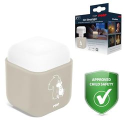 Reer SleepLight Veilleuse 2 en 1 pour prise de courant et avec batterie, mode on/off et capteur, lumière d'ambiance pour enfants, crème