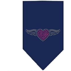 Mirage Rhinestone Aviator Hond Bandana, Klein, Marineblauw