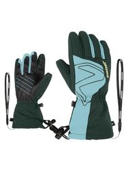 Ziener Guanti da sci Laval per bambini/sport invernali | impermeabili, scaldamuscoli lunghi, Dark Jungle, 4,5