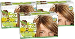 Garnier nutrisse Creme Highlights para claro strähnchen/fios conjunto para fazer sim para londes ou cabelos castanhos (com óleo de abacate) 1 peça
