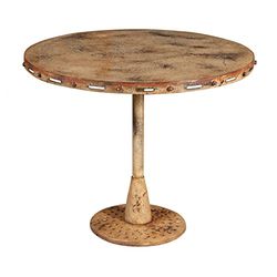 Biscottini tavolo da giardino in ferro battuto | Tavolo da esterno 90,5x90,5x77,5 | Arredo giardino resistente di finitura robusta e resistente