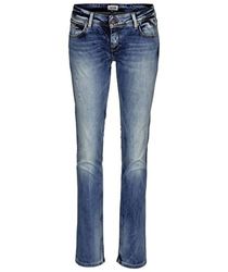 Tommy Jeans Damer suzzy raka ben jeans, Blå (Aveley Destructed Stretch 981), 29W x 32L