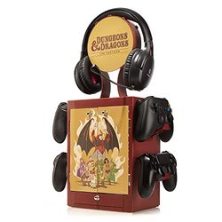 Numskull Official Dungeons & Dragons Gaming Locker & Storage Stand, Holds 10 Games/DVDs, 4 Controllers, Headset and Accessories – Durable & Compact Organizer – Official Dungeons & Dragons Merchandise