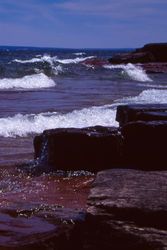 lined notebook - Lake Superior shoreline waves, Upper Peninsula of Michigan - 6 x 9 inches: college ruled, 100 pages