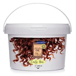 CURLY HAIR Olio per Capelli Ricci Trattamento Attivatore Ricci, Idratante, Anticrespo, Ristrutturante Capelli Ricci, Ricci Definiti e Ricci Perfetti - 2000 ml 2 L