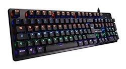 THE G-LAB Keyz Carbon V3 Tastiera meccanica da gioco QWERTZ Blue Switches - Tastiera da gioco LED multicolore con retroilluminazione, anti-ghosting - PC/PS4/PS5/Xbox One/Xbox Series X Nuovo 2022