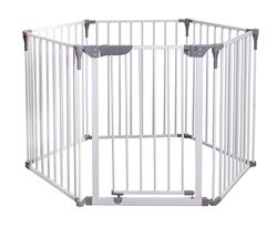 Dreambaby Royale Converta 3en1 Parc a Bébé, Barrière de Sécurité/Protection pour Cheminée, Blanc, 380 cm F849