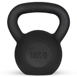 Athlyt Gietijzeren Kettlebell, 16kg, Zwart
