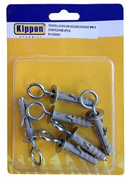 Kippen 9026K1 - set bestaande uit 6 pluggen voor bevestiging aan de uitbreiding van 9 mm, met gesloten ogen