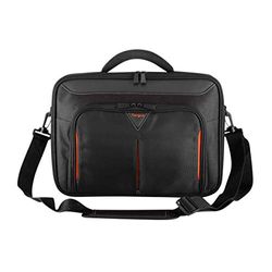 Targus Default Category 13-14.1 inch / 33-35.8cm Case Classic Clamshell Premium Protective Laptop Bag with Handles specifically Designed to fit up to 14-Inch, Black/Red (CN414EU)