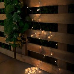 M mimotec - Guirlande lumineuse LED d'extérieur avec USB, 15M de long, lumière neutre 4000k, étanche IP65, idéale pour les terrasses et les jardins. LM2971
