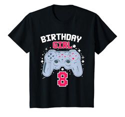 Niños Regalos de cumpleaños para niñas de 8º cumpleaños de nivel 8 desbloqueados para videojuegos Camiseta