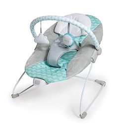 Ingenuity Ity Bouncity Bounce Siège gonflable vibrant de luxe pour bébé, 0-6 mois (Goji)