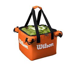 Wilson Teaching, Cesto da Tennis, capacità 150 Palline Unisex – Adulto, Arancio, Taglia Unica