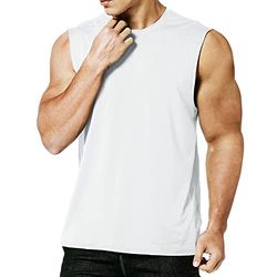 MEETYOO Tank Top Herr, Arm Shirts Sport Ärmlös skjorta Undertröja Fitness Ärmlös T-shirt för löpning Jogging Gym