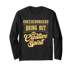 Divertente imprenditore amante cheeseburger proprietario di piccole imprese Maglia a Manica