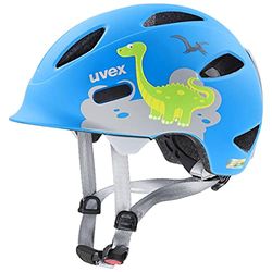uvex oyo style - lichte fietshelm voor kinderen - individueel passysteem - uitbreidbaar met led-licht - dino blue matt - 50-54 cm