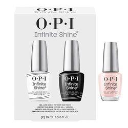 OPI Infinite Shine - Passion + Duo Base & Top Coat - Vernis à ongles effet gel, sans lampe, tenue jusqu’à 11 jours - 3 x 15ml