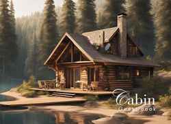 Cabin Guest Book: Guest Book for Vacation Home, Airbnb, Visitor Rental, Visitor’s Log Book for Recording Name & Memories