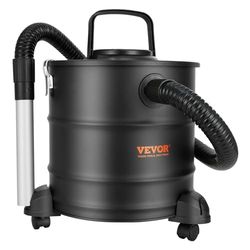 VEVOR Aszuiger met HEPA-filtersysteem, roetstofzuiger, haardzuiger, haardstofzuiger, voor grill-oven, metalen reservoir van 20 liter, 1200 W vermogen, 16 kPa zuigkracht