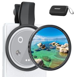 NEEWER 67mm Filtro CPL con Clip per Telefono, Filtro Polarizzatore Circolare per Obiettivo Smartphone Android, Kit Accessori Fotografia Compatibile con Samsung Google Pixel Huawei Xiaomi, FL-B19