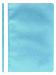 Exacompta - Ref. 449206B - 1 slatted presentation folder - standard quality PVC cover - label over the entire height of the folder - metal slats - light blue color
