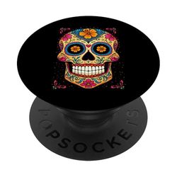 Calavera di Halloween Sugar Skull PopSockets PopGrip Adesivo