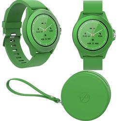 Forever Colorum CW-300 grön smartklocka vattentät IP68 – pulsklocka med stegräknare sömnspårare kaloriräknare – lång batteritid – Android/iOS sportklocka kvinnor män unisex snygg design