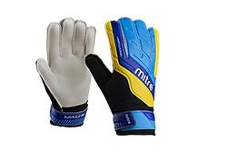 Mitre Magnetite Junior Goalkeeping Luva azul / ciano / amarelo, tamanho 5