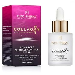 Pure Mineral - Advanced Wrinkle Control Serum with Collagen - Dead Sea Minerals, Wrinkle Reduction, Firming - Silicone-Free, Sulfate-Free, Paraben-Free - 30ml