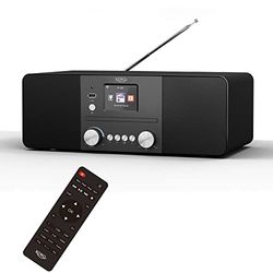 XORO HMT 620 - Radio internet stereo all-in-one con lettore CD, radio DAB+/FM, WLAN, Bluetooth, Spotify Connect, lettore MP3 USB, streaming di rete, controllo app, nero