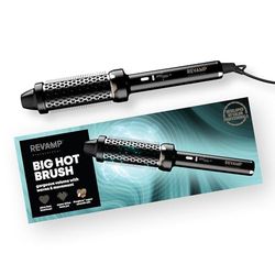Revamp Progloss Big Hot Brush per Volume, Morbidezza e Luminosità, Riscaldamento Ultra Rapido, 2 Impostazioni, Facilità d'Uso, Design Ergonomico, Getto di Ioni, Cavo da 3 m, Tensione per Tutti i Paesi