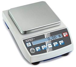 Báscula de precisión [Kern KB 2400-2N] Báscula de precisión compacta con gran rango de pesaje, rango de pesaje [Max]: 2400 g, legibilidad [d]: 0,01 g, placa de pesaje: 130 x 130 mm (acero)