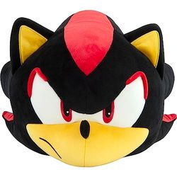 Club Mocchi Mocchi Tomy - Peluche Sonic Shadow Mega 38 cm- Peluches Halo à Collectionner - Jouets sous Licence Officielle - Figurines d'action - Jouet Shadow +3 Ans, Noir