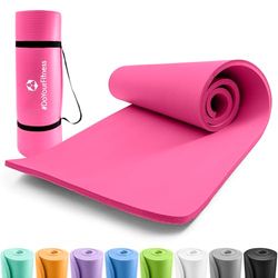 DoYourFitness® Fitness en yoga mat |Zachte en dikke anti-slip mat, 183 x 61 x 1,5 cm | Ideaal voor gymnastiek, pilates en yoga, voor beginners en gevorderden [roze]