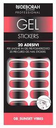 Deborah Milano - Smalto Gel Adesivo per Unghie, Stickers in smalto Gel da polimerizzare in Lampada UV Led, Long Lasting, 20 Adesivi, Colore 08 Sunset Vibes