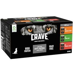 Crave Dog Food Wet - Can Mixed in Pate, 6 x 400 g