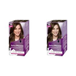 Schwarzkopf - Perfect Mousse - Coloration Cheveux - Mousse Permanente sans Ammoniaque - Masque Soin 96% d'ingrédients d'origine naturelle - Châtain Clair 600, 1 Unité (Lot de 2)