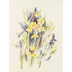 Demuth Kleine Narcissen Bloem Tekening Schilderen Kunst Print Canvas Premium Muur Decor Poster Muurschildering