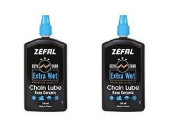 ZEFAL Pack Extra Wet Lube - Lot de Deux Bouteilles de Lubrifiant céramique premium chaîne vélo - Très longue durabilité - 120 ml Chaque Bouteille