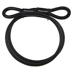 Master Lock 72EURD Cavo con Passanti Acciaio Intrecciato, Nero, 4.5 m