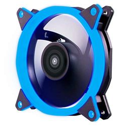 UNYKAch Ventilador Ordenador CANDY 20 RING LED Azul, 120 mm, Ultra Silencioso, con Soporte de Goma y 7 Aspas