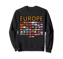 Banderas de Europa, Europa Viajes Mundial Geografía País Banderas Sudadera