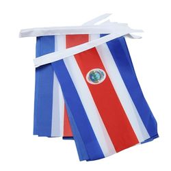 AZ FLAG Ghirlanda 6 Metri 20 Bandiere Costa Rica 21x15cm, Bandiera Costaricana 15 x 21 cm - Festone Bandierine