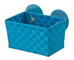 WENKO 20377100 Fermo Static Loc Corbeille Repositionnable de Salle de Bain Pétrole