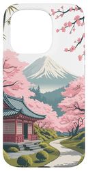 Japanese Mountain Fuji Aesthetic Anime Japan Kawaii Case for iPhone 15 Pro